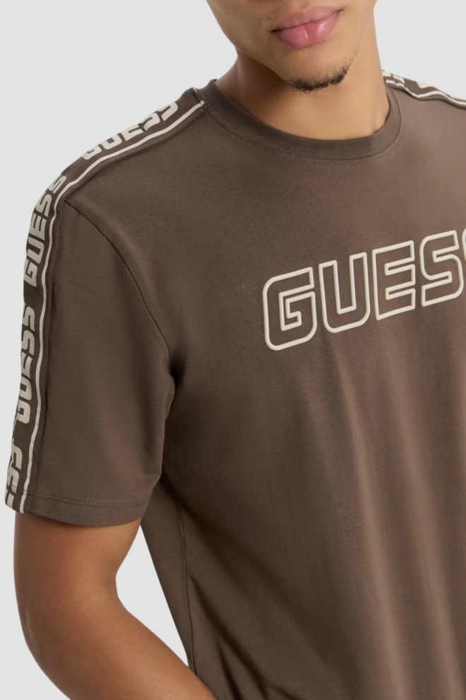 Tricou GUESS Brown Arlo pentru bărbați