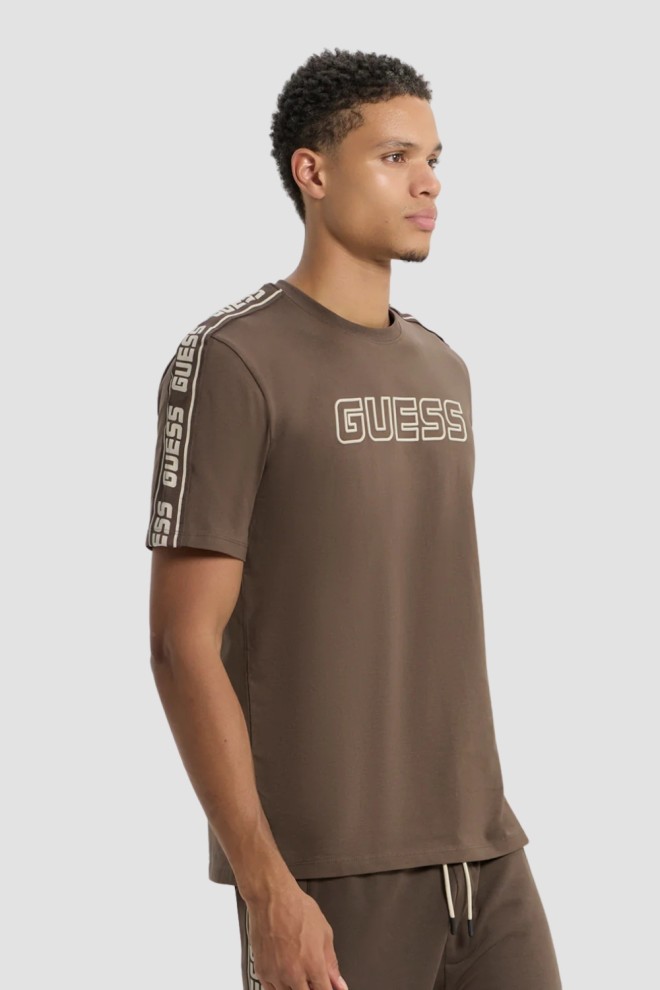 Tricou GUESS Brown Arlo pentru bărbați