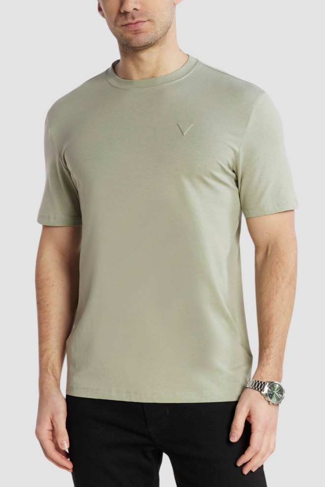 GUESS Tricou verde Hedley pentru bărbați