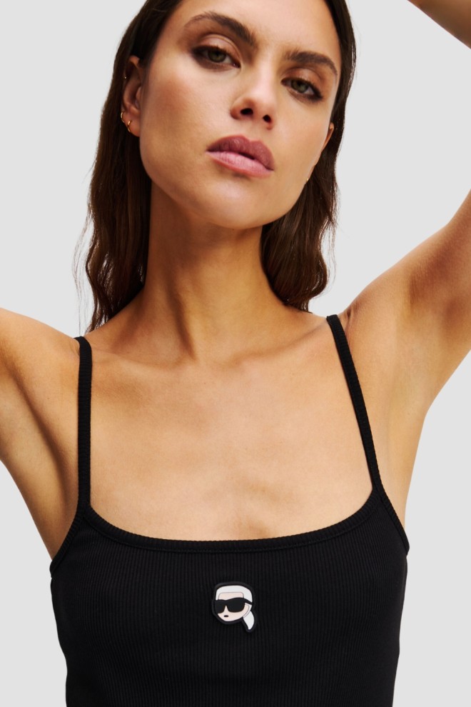 KARL LAGERFELD Сlack Women's Ikon Patch Tank Top