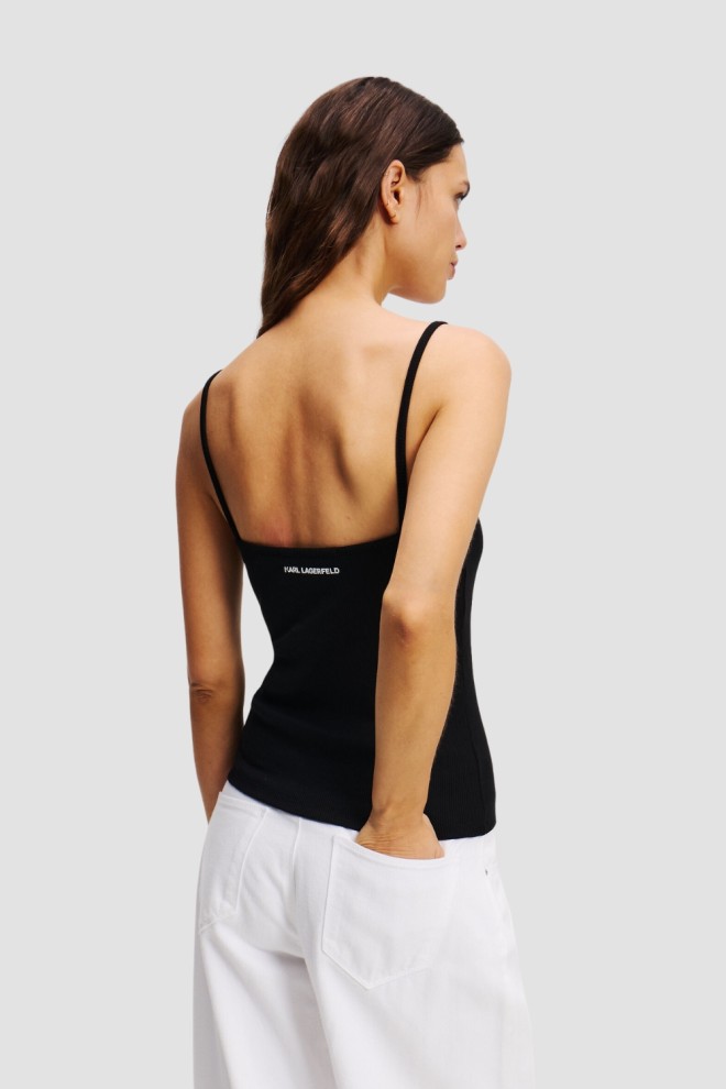 KARL LAGERFELD Сlack Women's Ikon Patch Tank Top