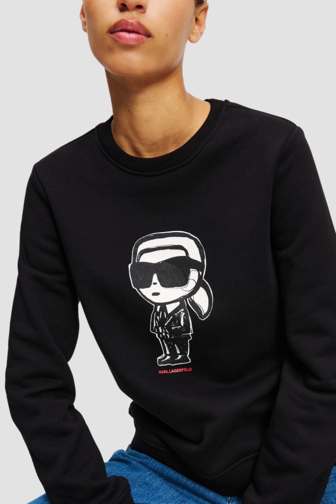 KARL LAGERFELD Чорний жіночий світшот Ikon Sketch