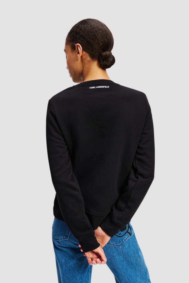 KARL LAGERFELD Black Women's Ikon Sketch Sweatshirt