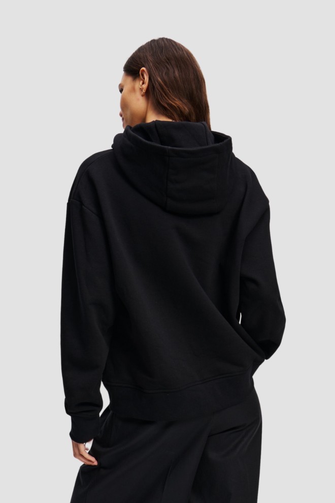 KARL LAGERFELD Black women's hoodie Ikon Aquarelle K