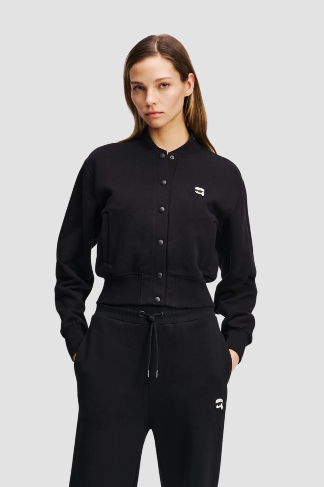 KARL LAGERFELD Сlack bomber pentru femei Ikon Patch Buttons