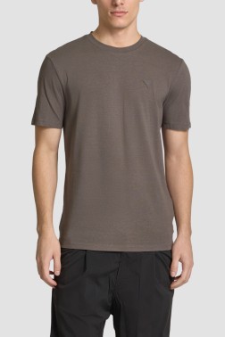 GUESS Brązowy t-shirt męski...