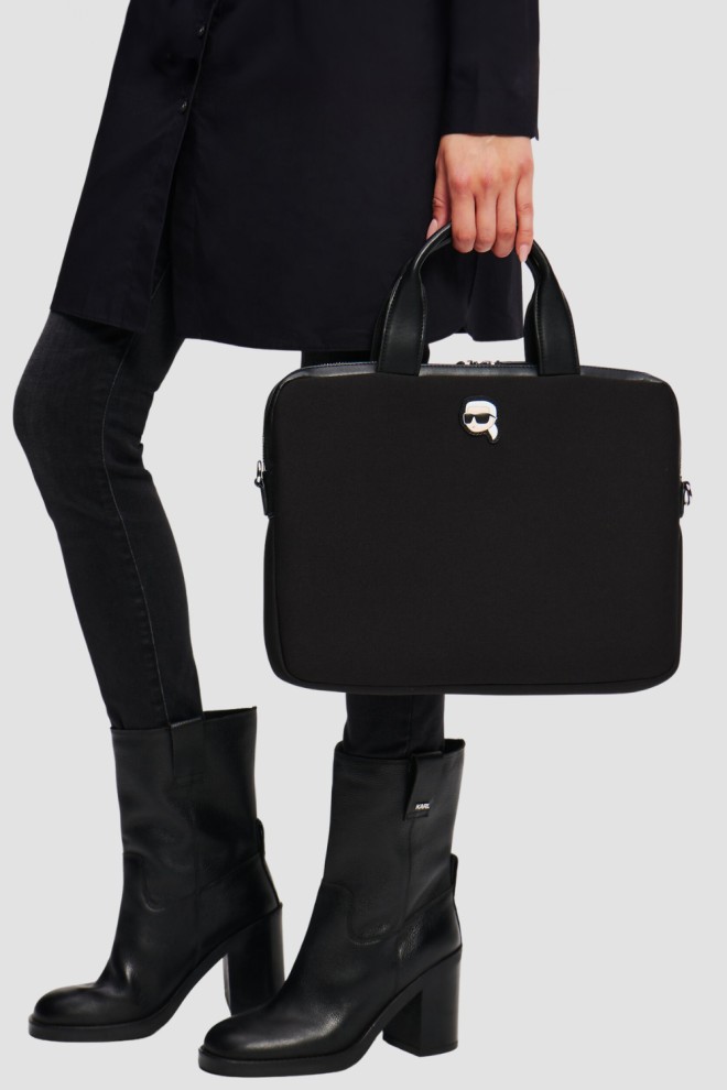 Чорний портфель KARL LAGERFELD Ikon Neop