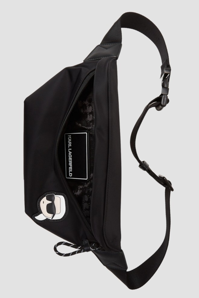 KARL LAGERFELD Сlack Men's K/ikon Nylon Bumbag Kidney