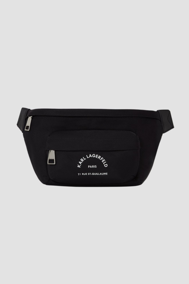 KARL LAGERFELD Black Men's Kidney K/rsg Nylon Bumbag