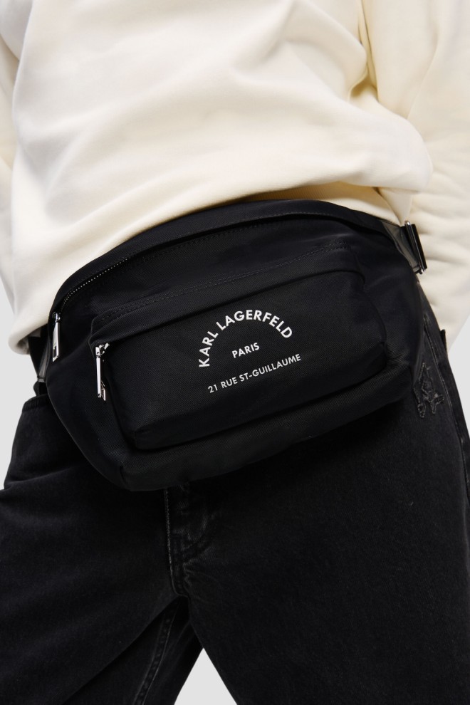 Чоловіча нейлонова сумка для нирок KARL LAGERFELD Black