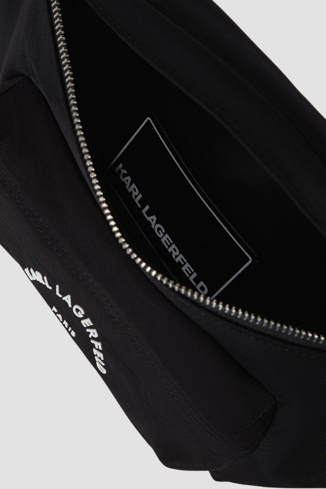 KARL LAGERFELD Black Men's Kidney K/rsg Nylon Bumbag