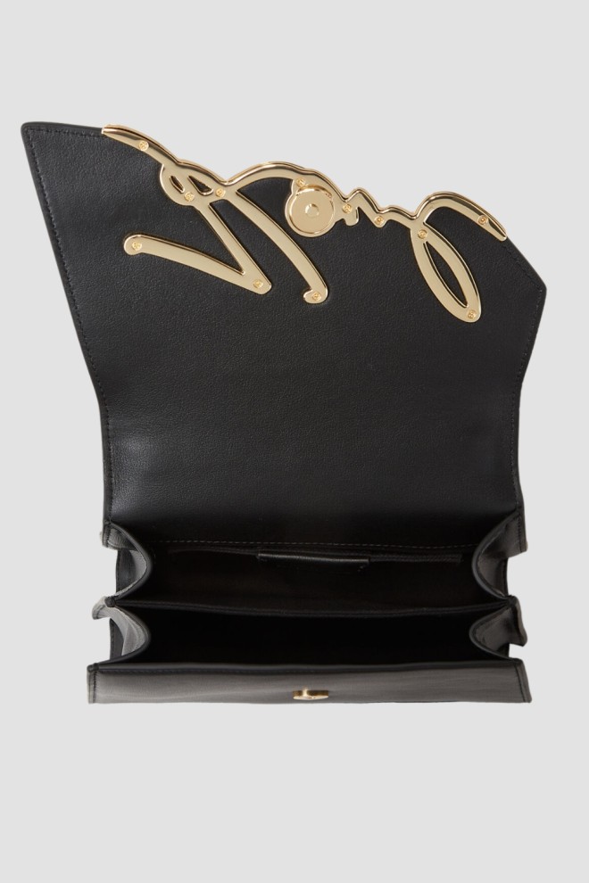 KARL LAGERFELD Black small leather handbag K/signature 2.0