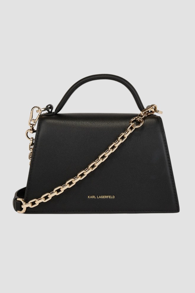KARL LAGERFELD Czarna mała skórzana torebka K/signature 2.0