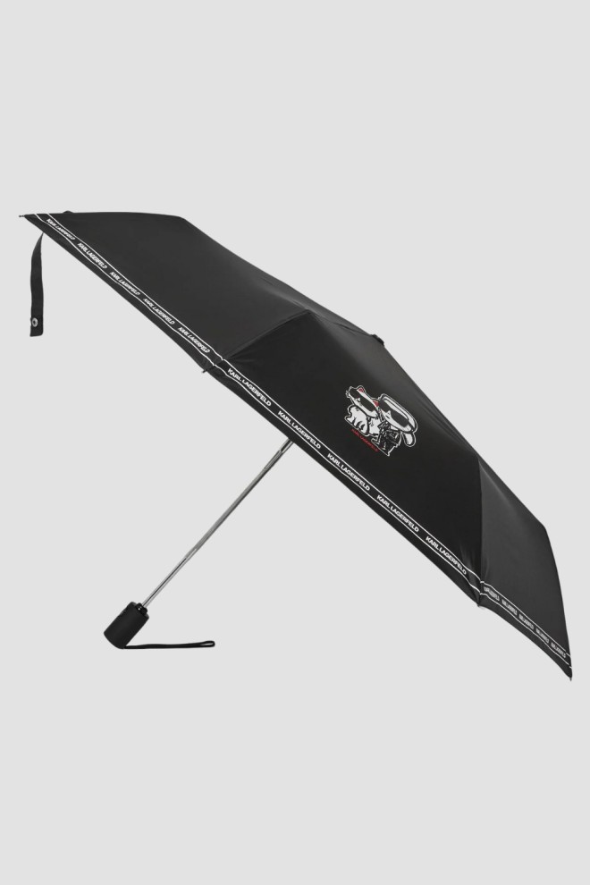 KARL LAGERFELD Black Women's Ikon Sketch Duo Umbrella