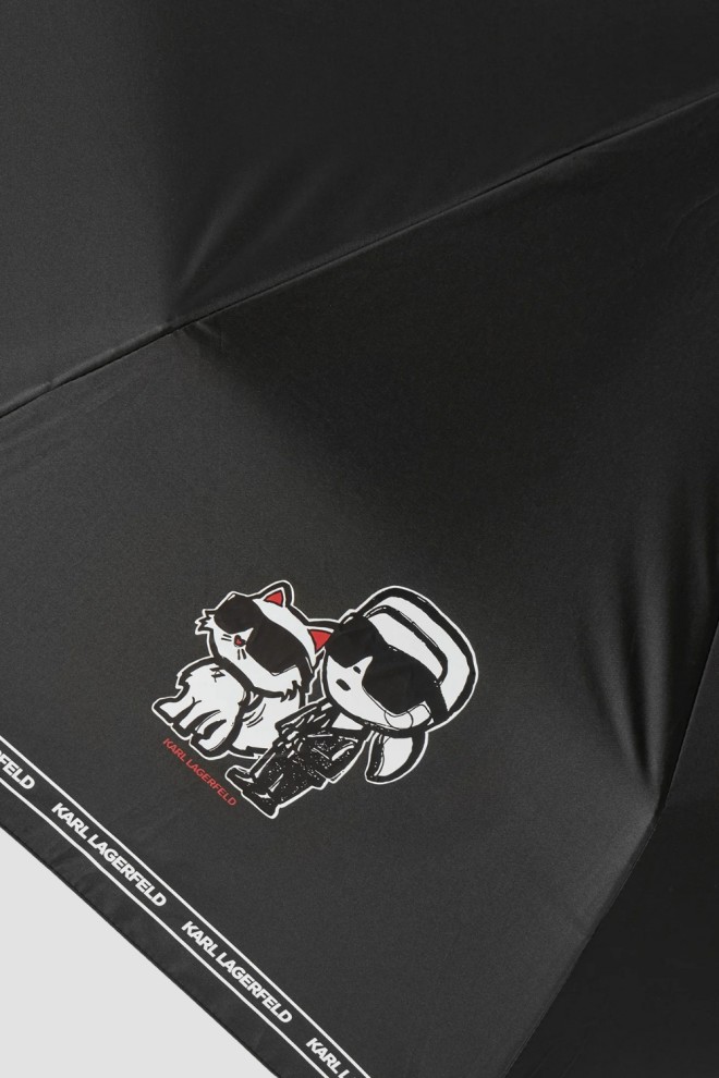 KARL LAGERFELD Black Women's Ikon Sketch Duo Umbrella