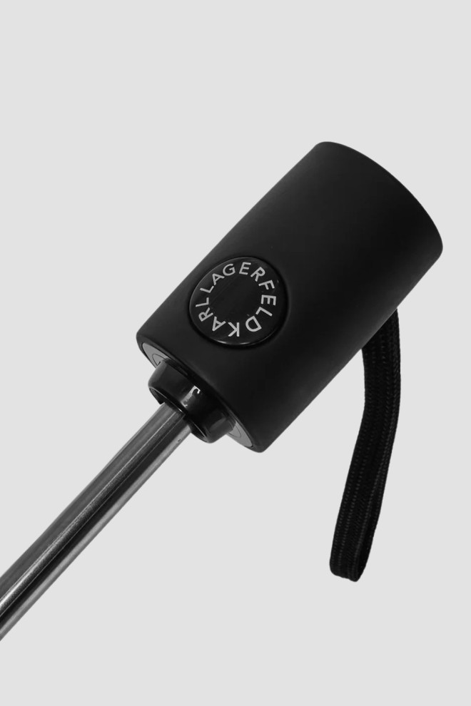 KARL LAGERFELD Czarna parasolka damska Ikon Sketch Duo