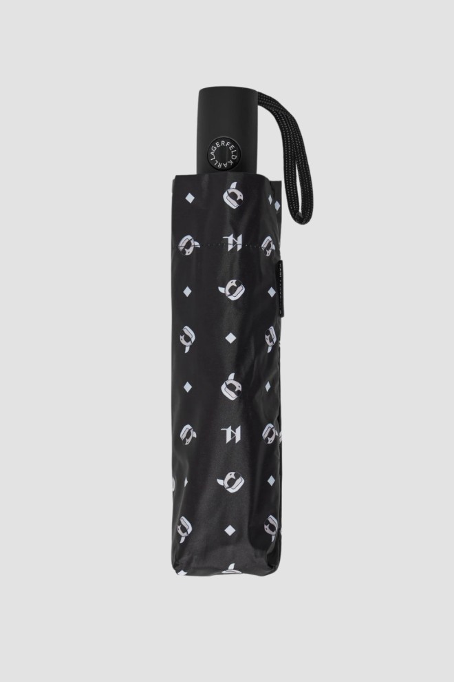 KARL LAGERFELD Black logical women's umbrella Ikon Aop