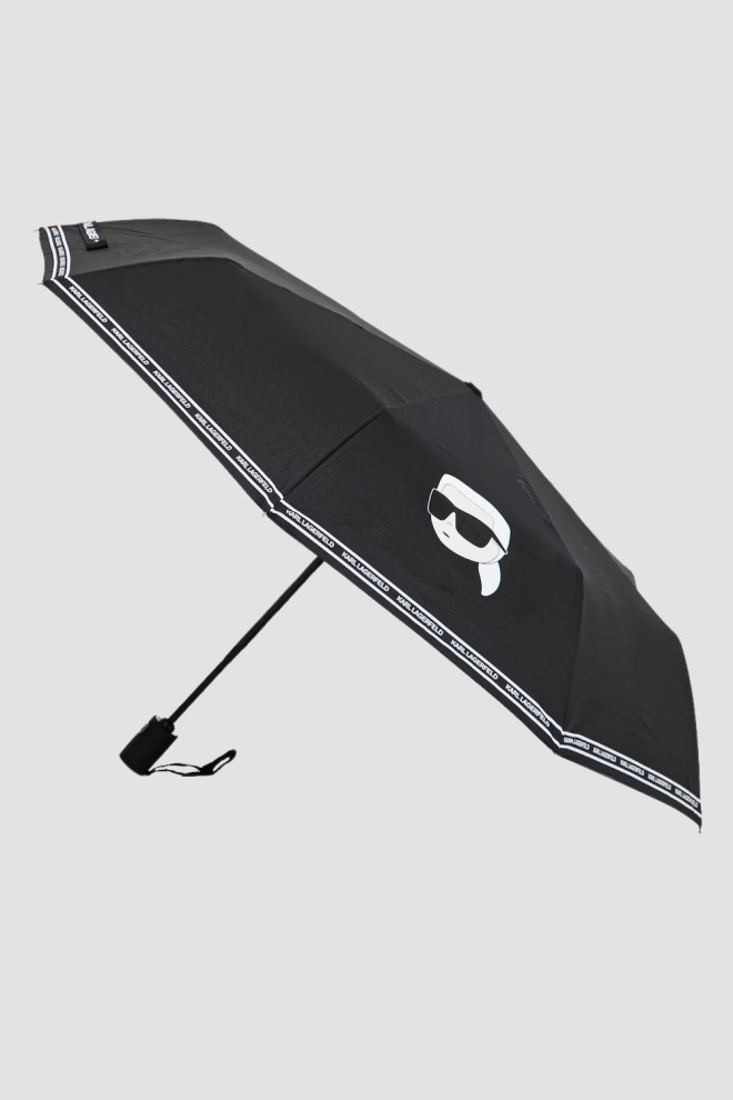 KARL LAGERFELD Black Women's Ikon SM Umbrella