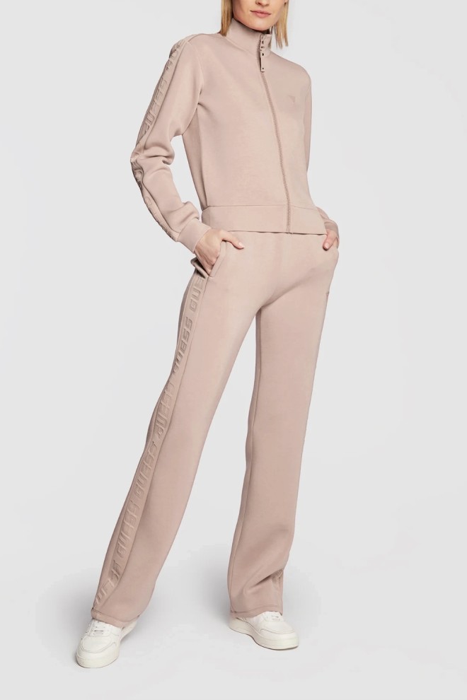 GUESS Różowa bluza damska z lampasami New Allie Scuba