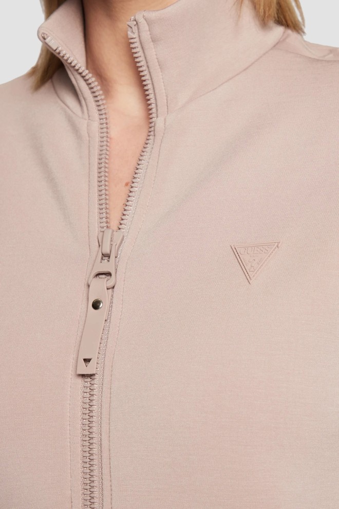 GUESS Pink women's sweatshirt with piping New Allie Scuba