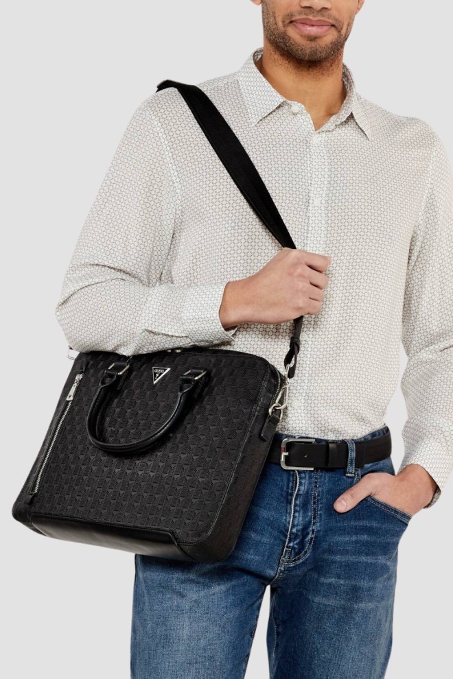 Чоловічий портфель GUESS Чорний Torino