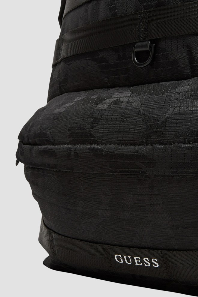 GUESS Rucsac Asti Rounded negru pentru bărbați