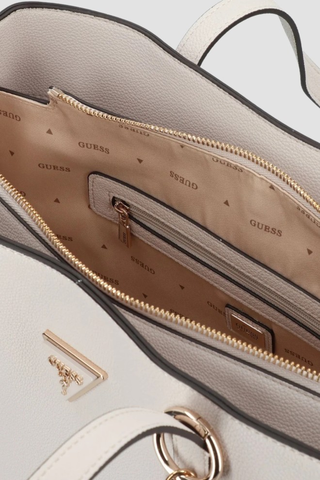 GUESS Geantă albă pentru femei Girlfriend Tote