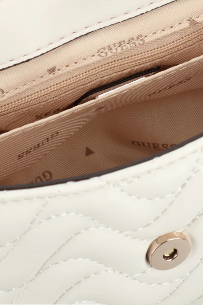 Біла жіноча стьобана міні-сумка GUESS