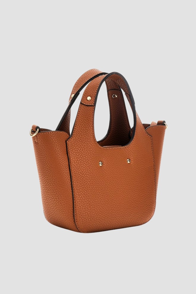 Жіноча міні-сумка GUESS Calista 2-в-1 коричневого кольору