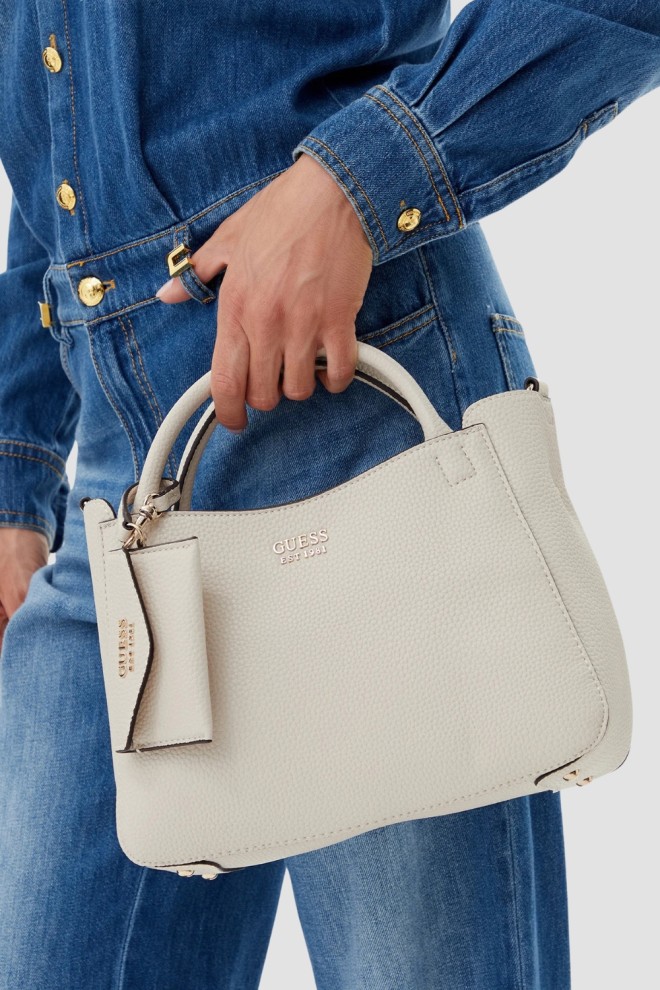 GUESS Біла жіноча класична сумка-сумка SML Girlfriend Satchel
