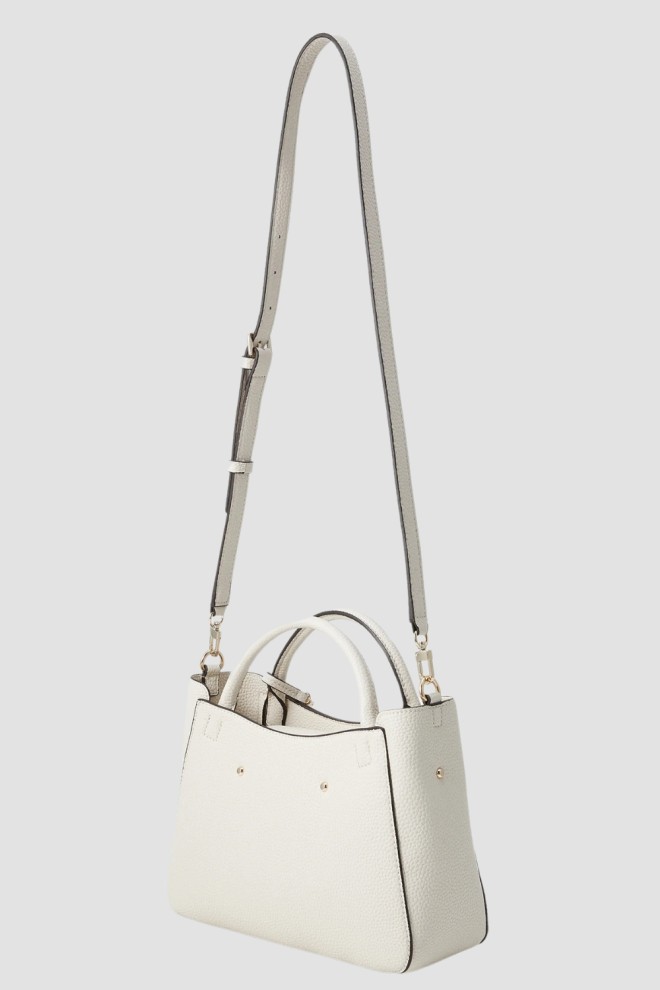 GUESS White Women's Classic SML Girlfriend Satchel Handbag