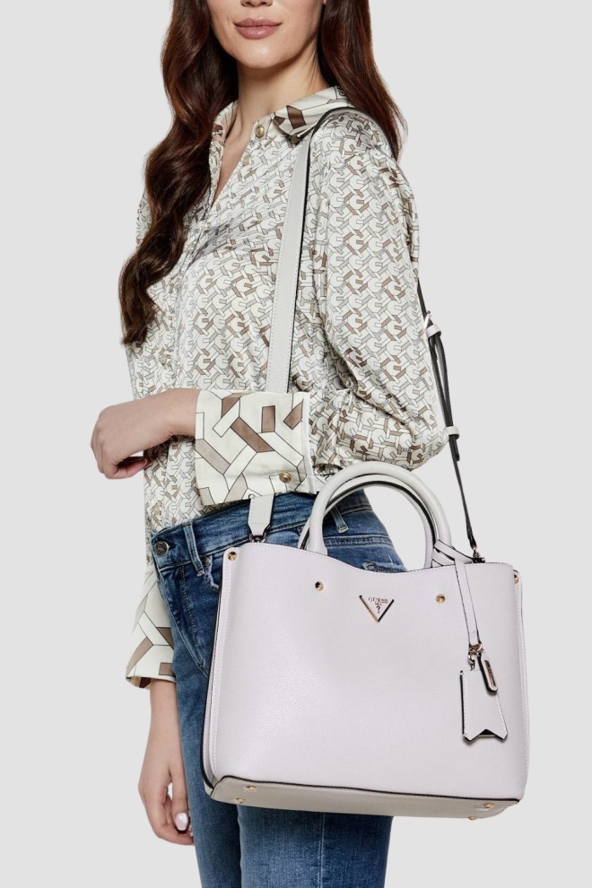 GUESS White Meridian II Women's Handbag