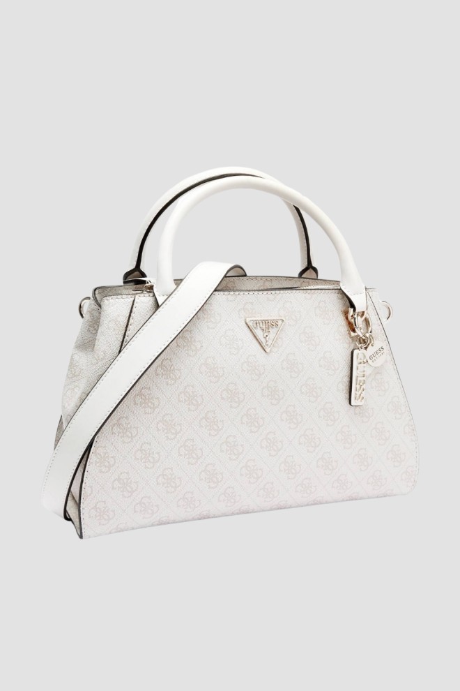 GUESS White logoed women's handbag Noelle II