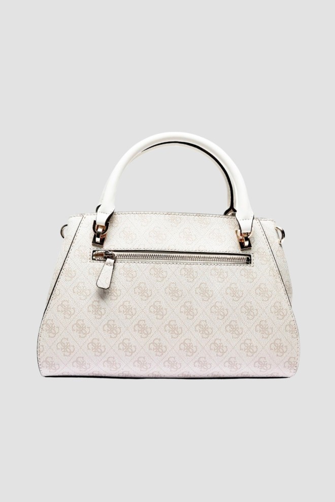 GUESS White logoed women's handbag Noelle II