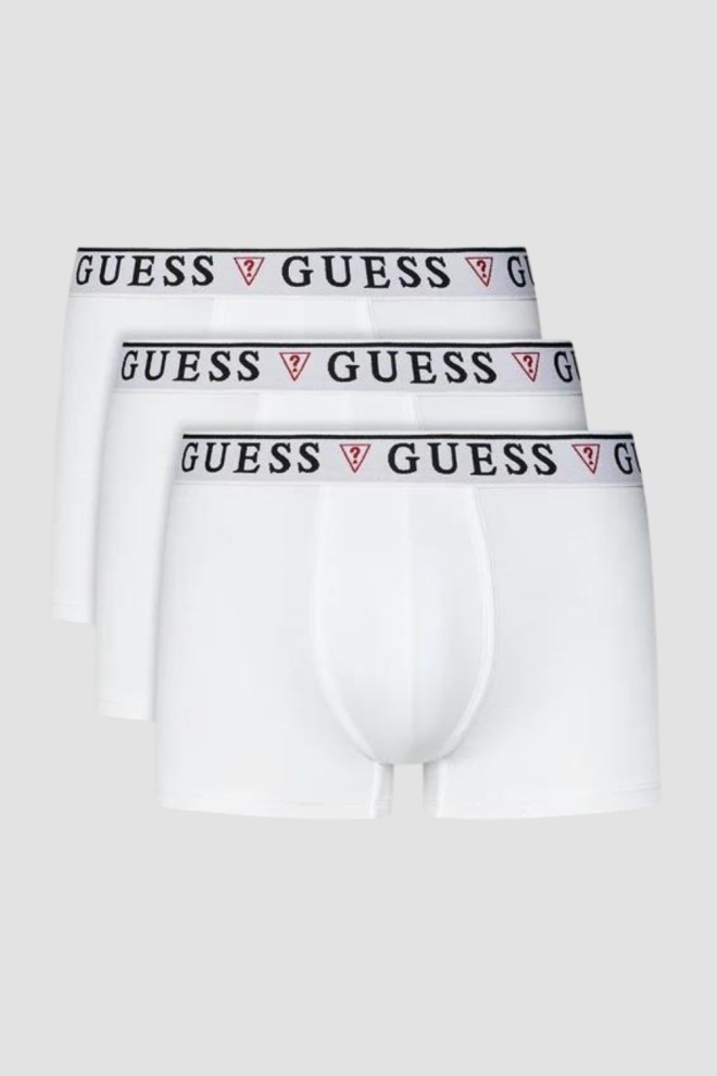 Чоловічі білі труси-боксери GUESS комплект з 3 штук