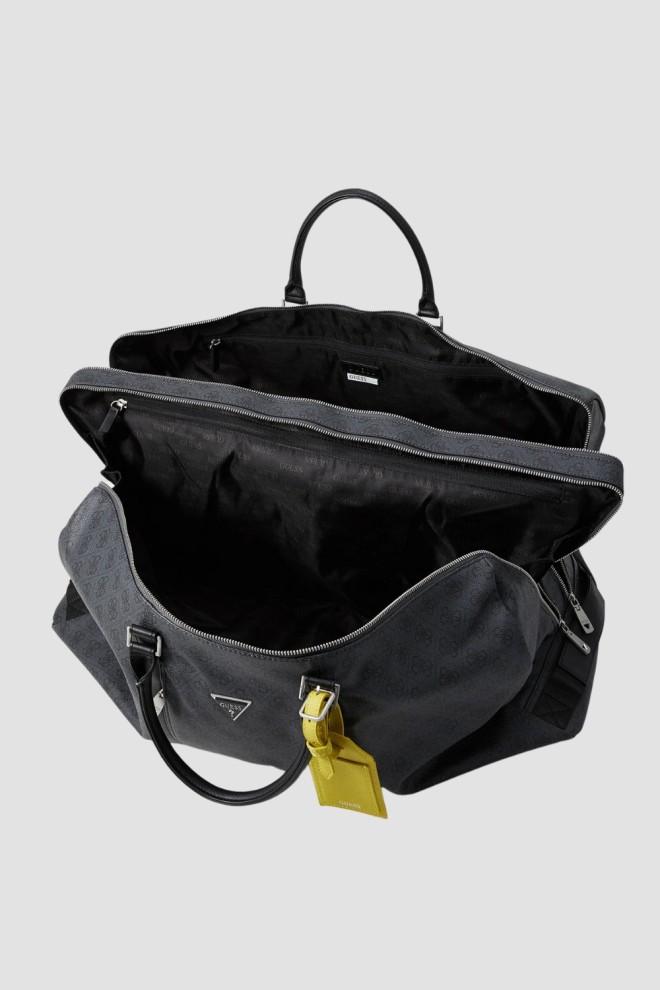 GUESS Grey men's logoed Pisa Double travel bag