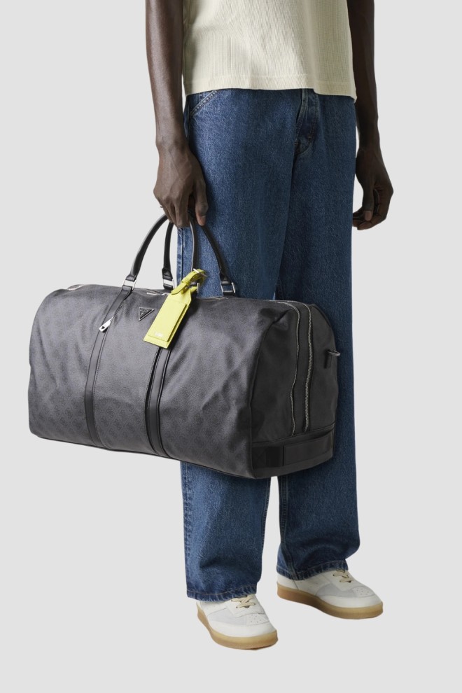 GUESS Grey men's logoed Pisa Double travel bag