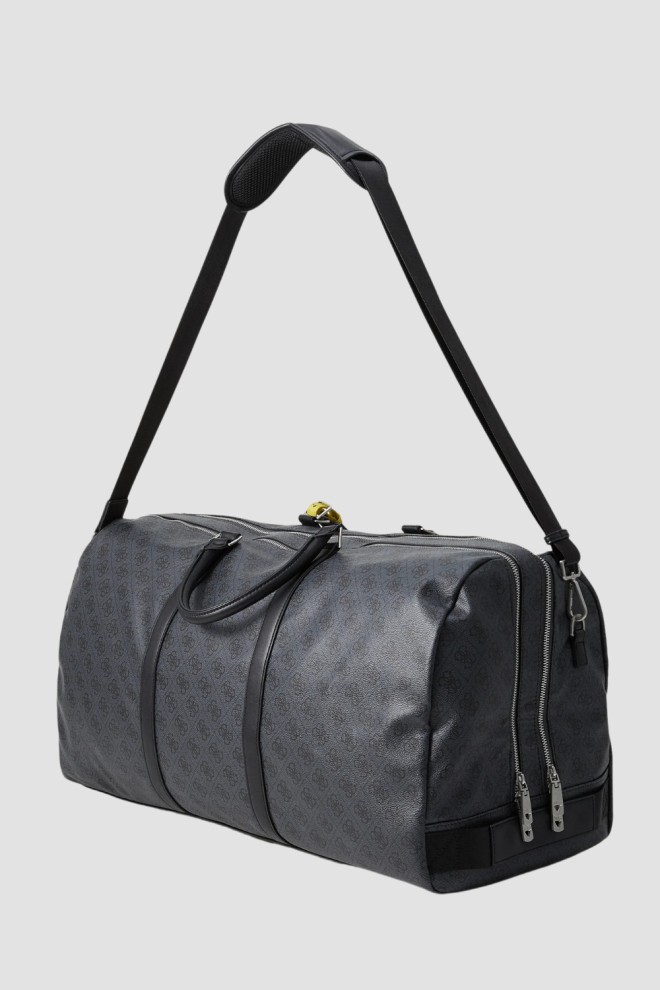 GUESS Grey men's logoed Pisa Double travel bag