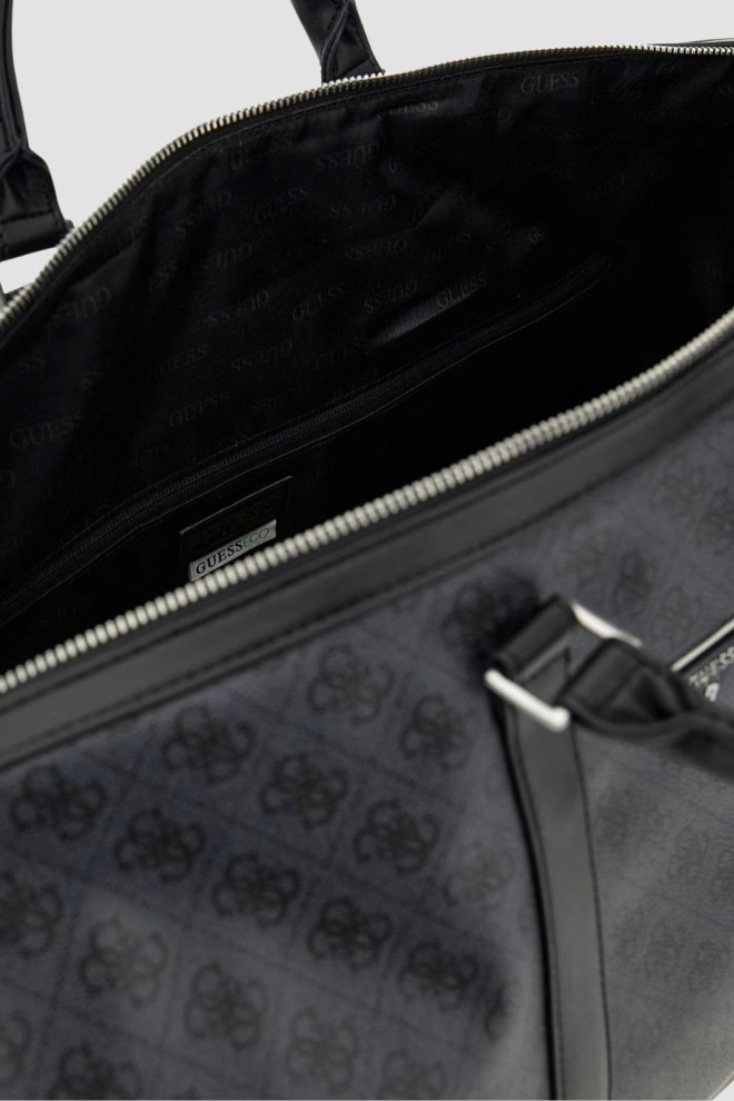 GUESS Grey logoed men's Milano travel bag