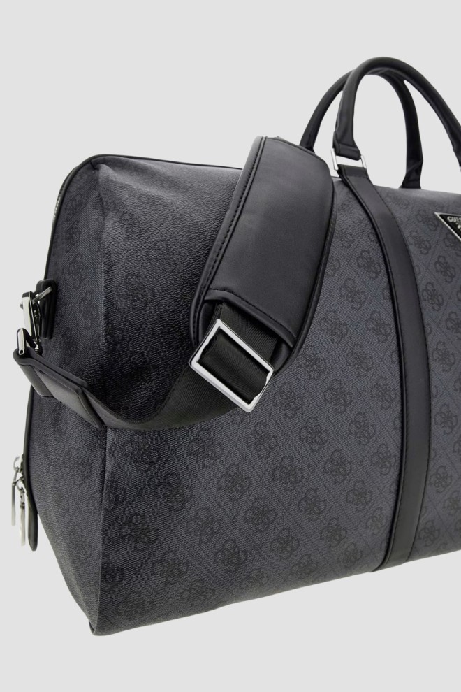 GUESS Grey logoed men's Milano travel bag