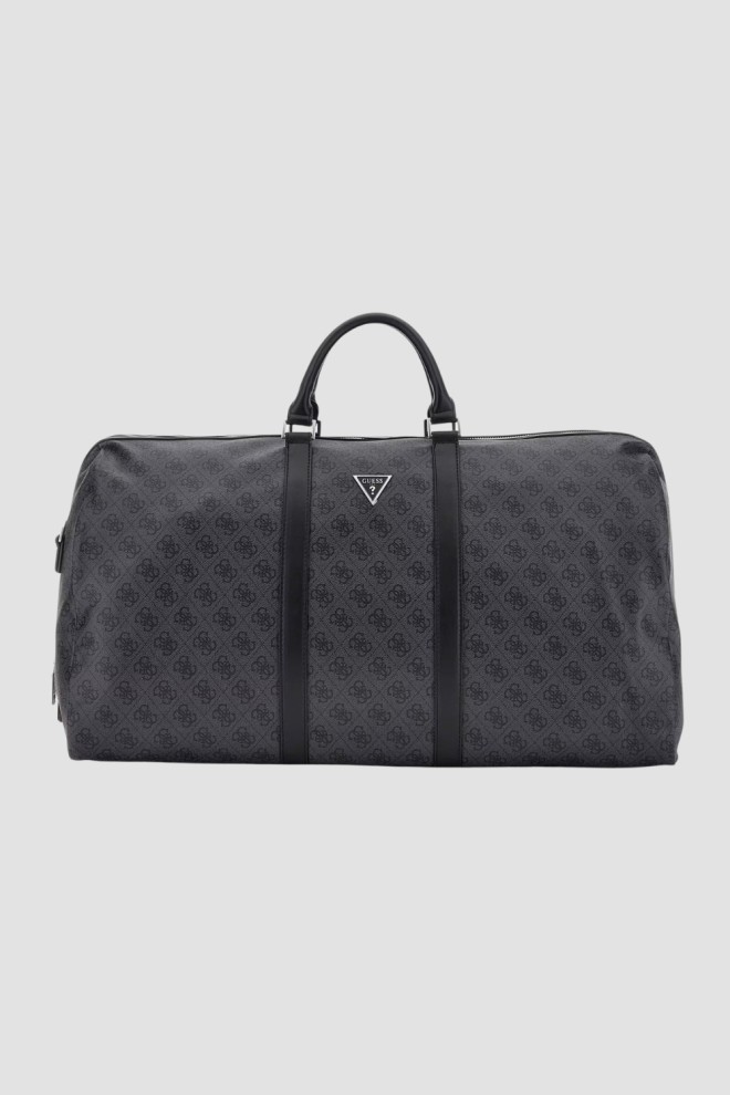 GUESS Szara logowana podróżna torba męska Milano