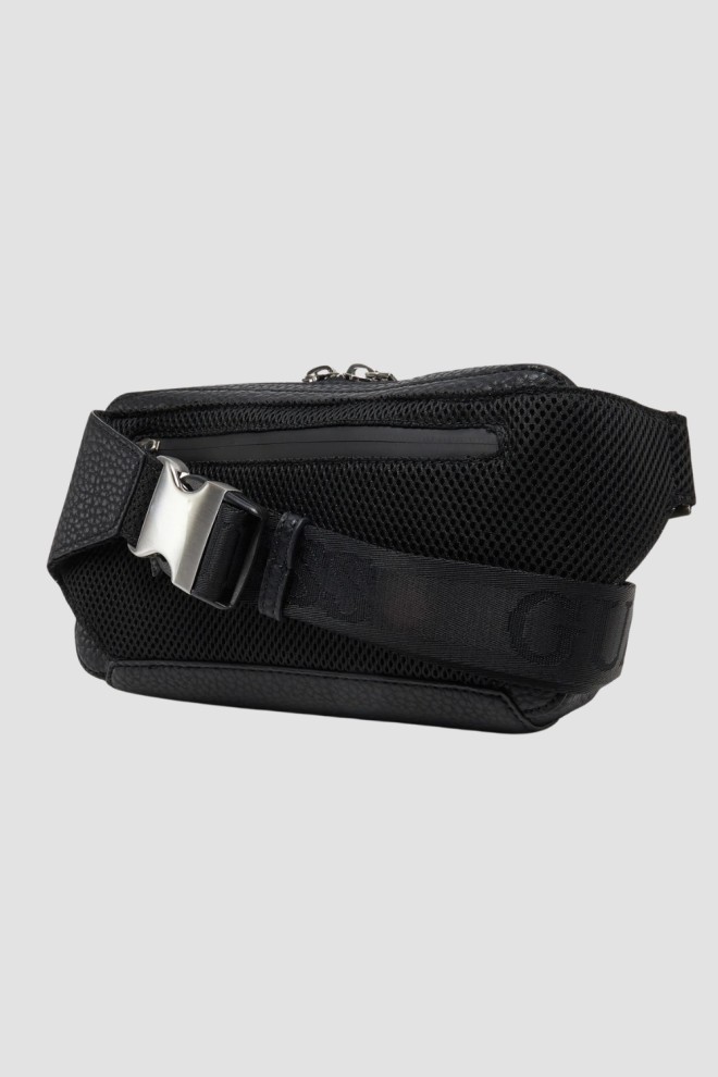 GUESS Black Men's Torino Bumbag W Vertical Kidney