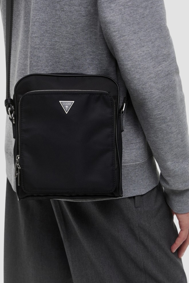 GUESS Negru bărbați Milano sachet