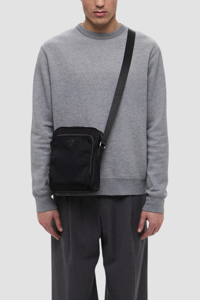 GUESS Negru bărbați Milano sachet