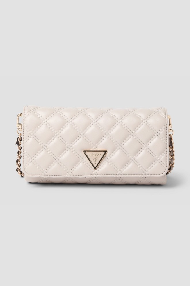GUESS White Giully II Mini Women's Chain Wallet