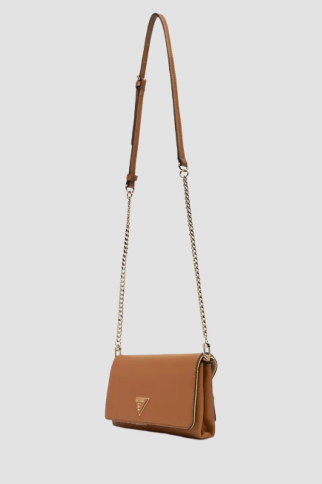 GUESS Portofel cu lanț mini Noelle II maro