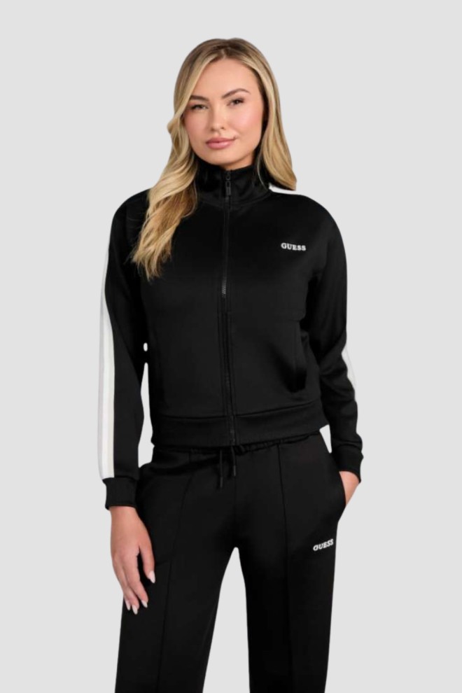 GUESS Czarna damska bluza z lampasami Yarrow