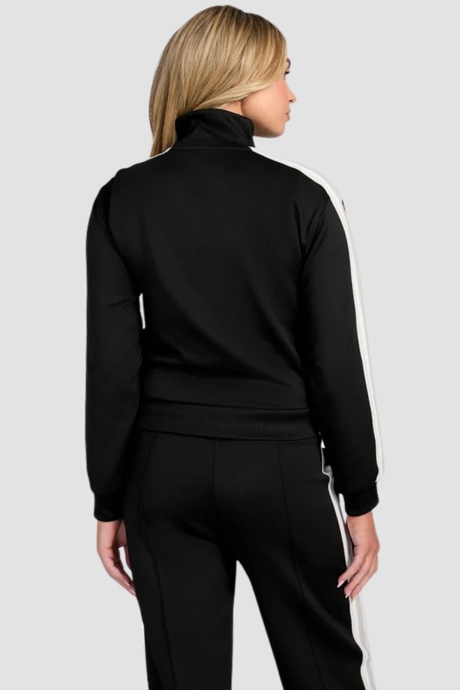 GUESS Tricou cu dungi Yarrow negru pentru femei