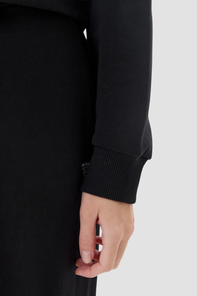 GUESS Tricou negru pentru femei cu zirconiu Primula