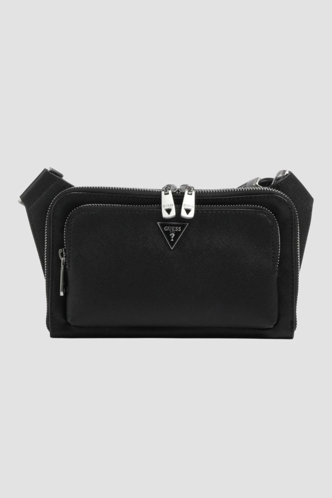 GUESS Negru bărbați Milano Bumbag sachet